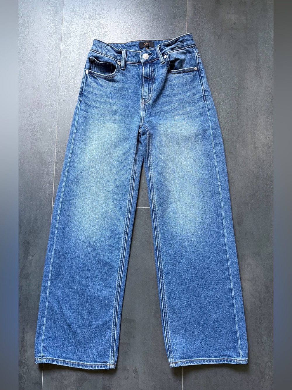Quince Dark Blue Denim Jeans with Contrast Stitching